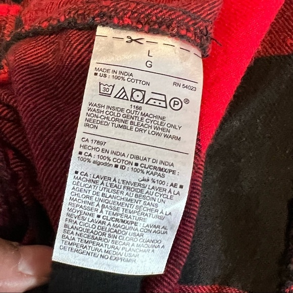 Old Navy Womens Size L Black White Buffalo Plaid Sleep Pants Drawstring Closure - Picture 5 of 7